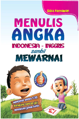 Menulis Angka Indonesia-Inggris Sambil Mewarnai (1-20)