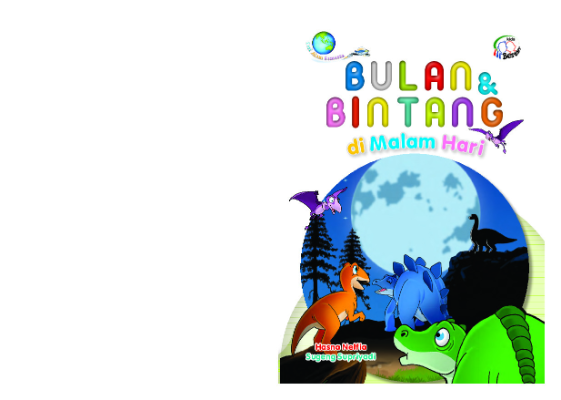 Bulan dan Bintang di Malam Hari
