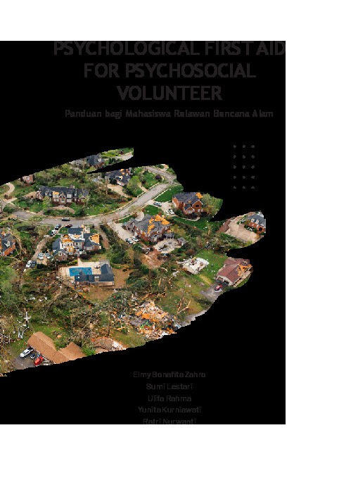 PSYCHOLOGICAL FIRST AID FOR PSYCHOSOCIAL VOLUNTEER: Panduan bagi Mahasiswa Relawan Bencana Alam