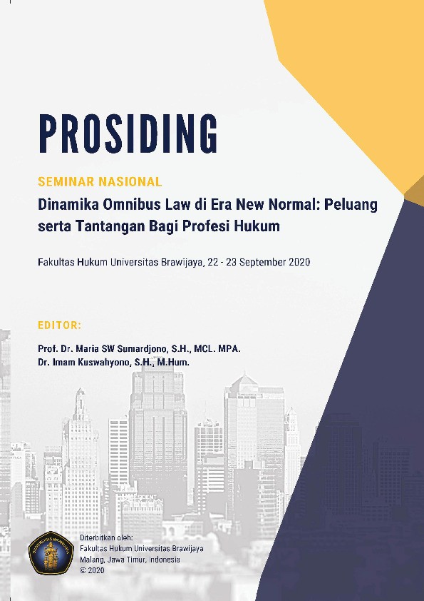 Dinamika Omnibus Law di Era New Normal: Peluang sertaTantangan Bagi Profesi Hukum